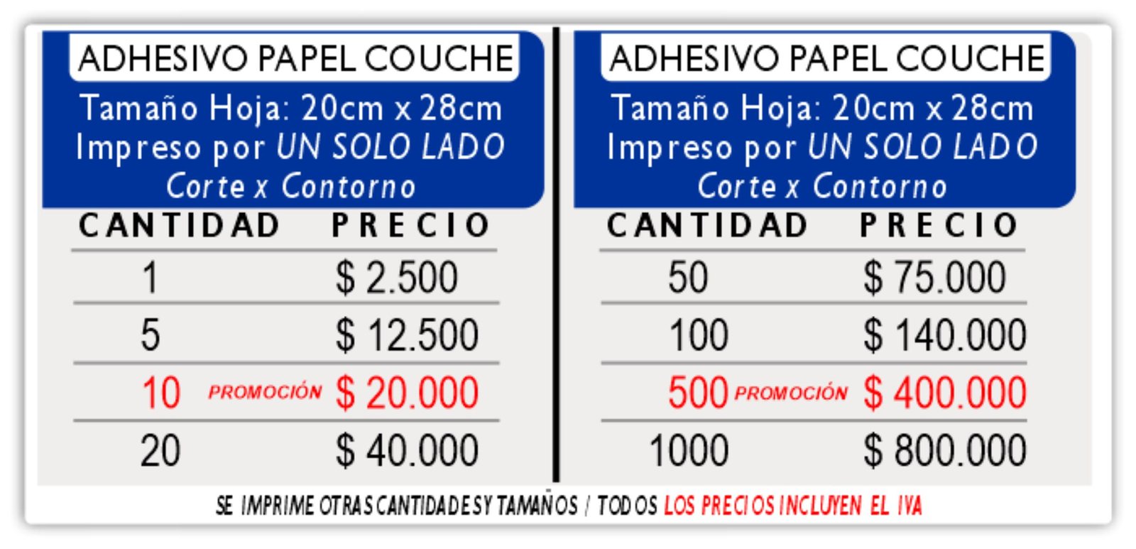Couche Adhesivos Impreso
